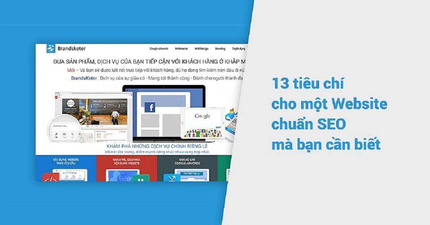 13 tiêu chí cho một Website chuẩn SEO mà bạn cần biết