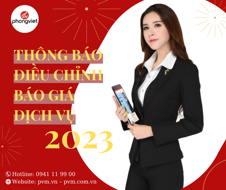 THÔNG BÁO ĐIỀU CHỈNH BÁO GIÁ DỊCH VỤ 2023